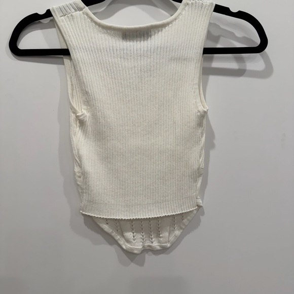 Cream Ribbed Knit Top - Picture 3 of 3